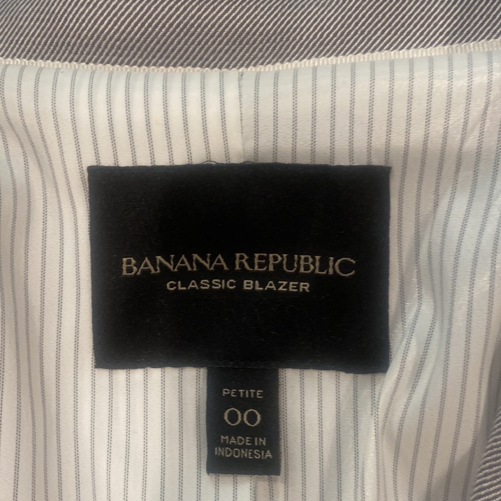 Banana Republic Gray Tweed Classic Blazer Size 00 - Picture 4 of 5
